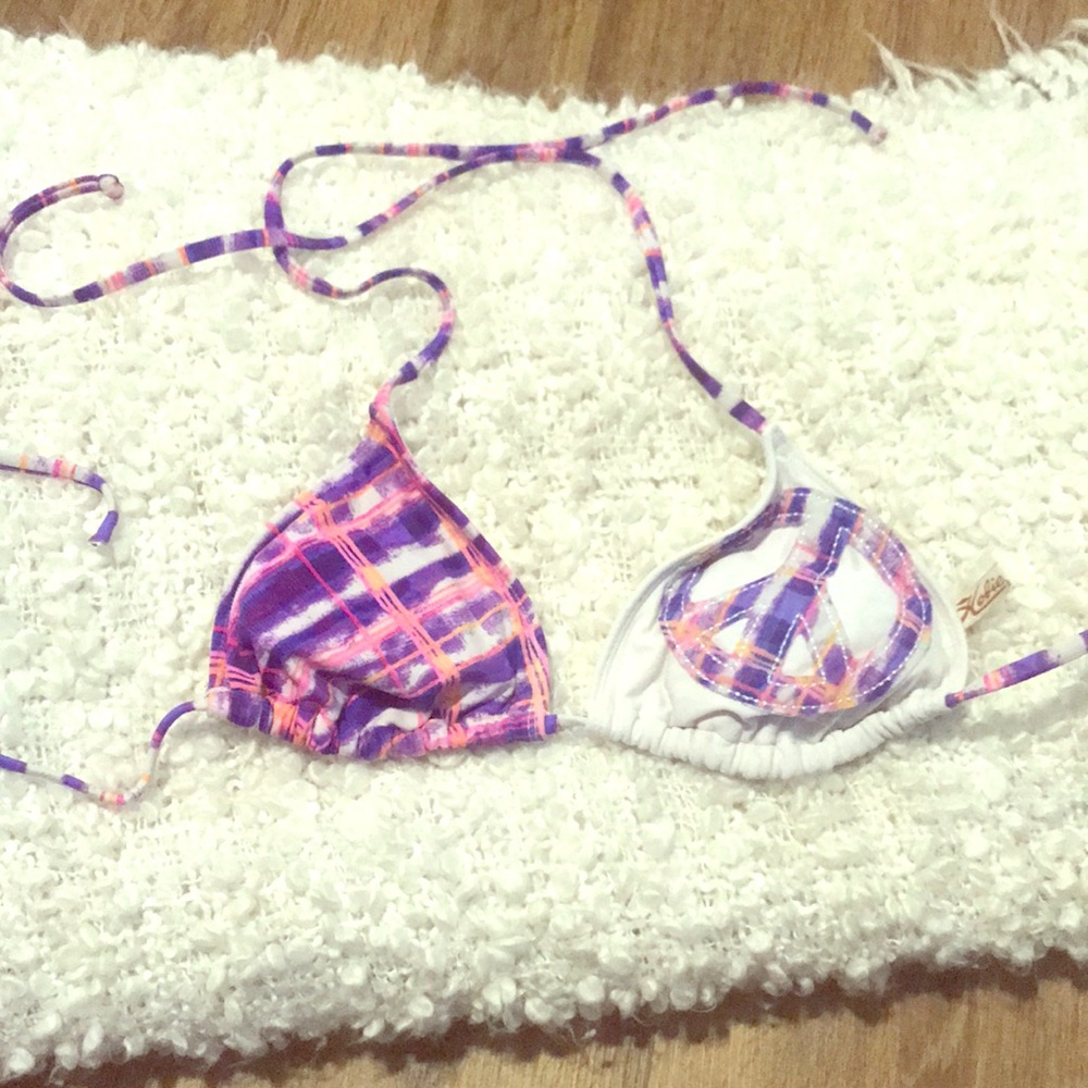 Peace sign bikini top